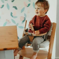 Best Chaise haute Syt évolutive avec tablette naturelle Chaise Haute