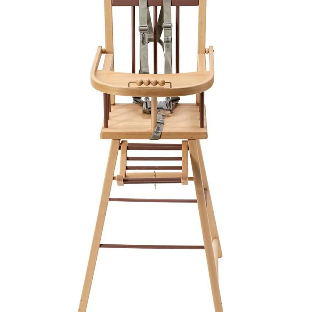 Combelle Chaise haute traditionnelle André hybride vieux rose