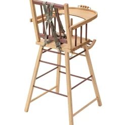 Combelle Chaise haute traditionnelle André hybride vieux rose