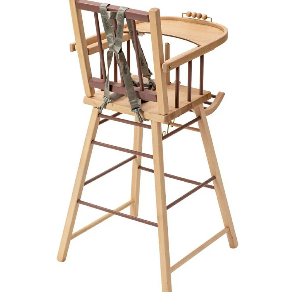 Combelle Chaise haute traditionnelle André hybride vieux rose