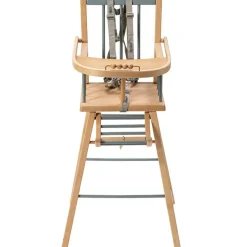 Outlet Chaise haute traditionnelle André hybride bleu gris Chaise Haute