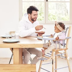 Best Chaise haute transformable Marcel hybride bleu gris Chaise Haute