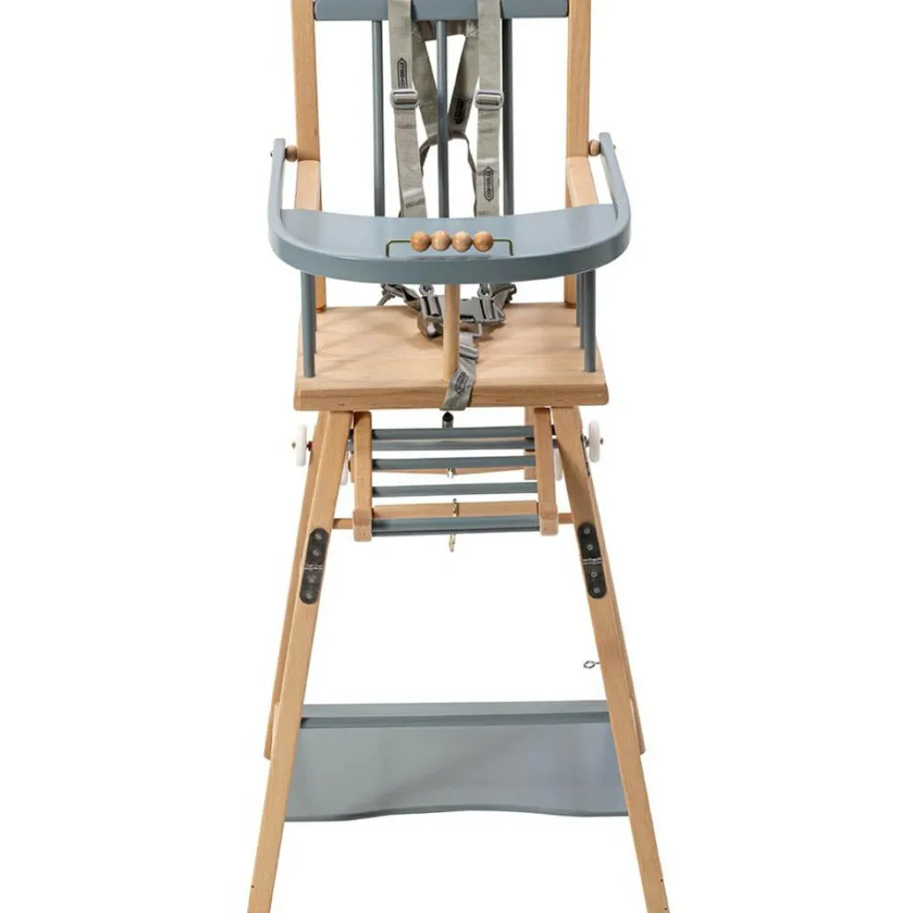 Best Chaise haute transformable Marcel hybride bleu gris Chaise Haute