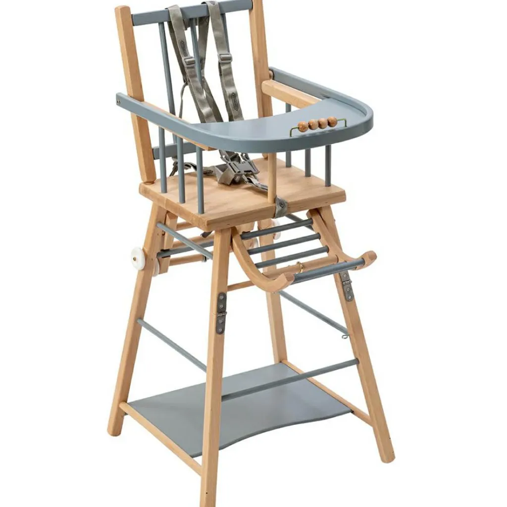 Best Chaise haute transformable Marcel hybride bleu gris Chaise Haute