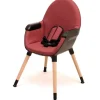 AT4 Chaise haute évolutive Confort noir et bordeaux