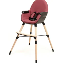 AT4 Chaise haute évolutive Confort noir et bordeaux