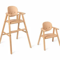 Nobodinoz Chaise haute évolutive en bois Growing green 3 en 1