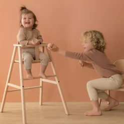Nobodinoz Chaise haute évolutive en bois Growing green 3 en 1