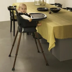 Quax Chaise haute évolutive Ultimo 3 Luxe Black-Walnut