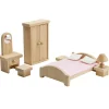 Chambre parentale en bois naturel Accessoires Pour Univers De Jeu