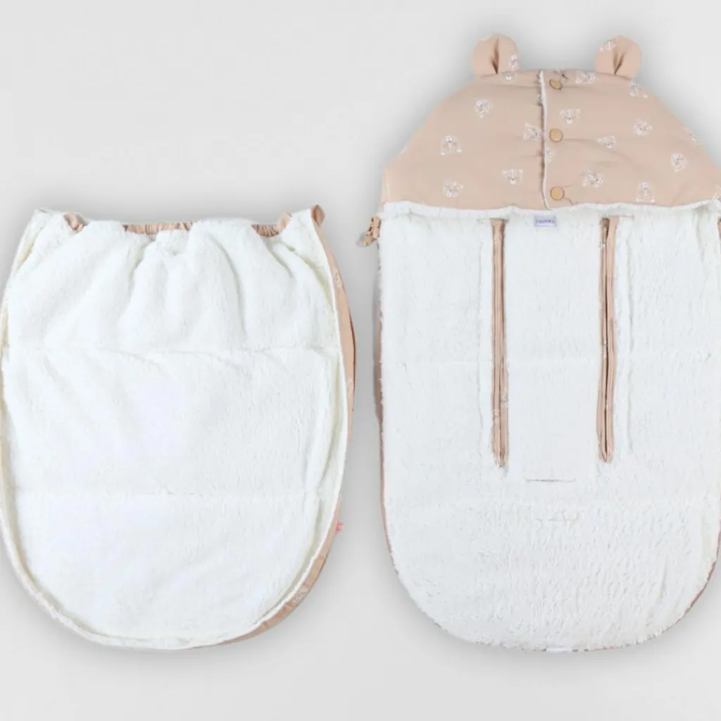 Noukie's Chancelière bébé Tender beige Mix et Match (jusqu'à 4-5 mois)