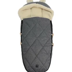 Sale Chancelière capuche souris en laine gris anthracite (6-36 mois) Chancelière Poussette