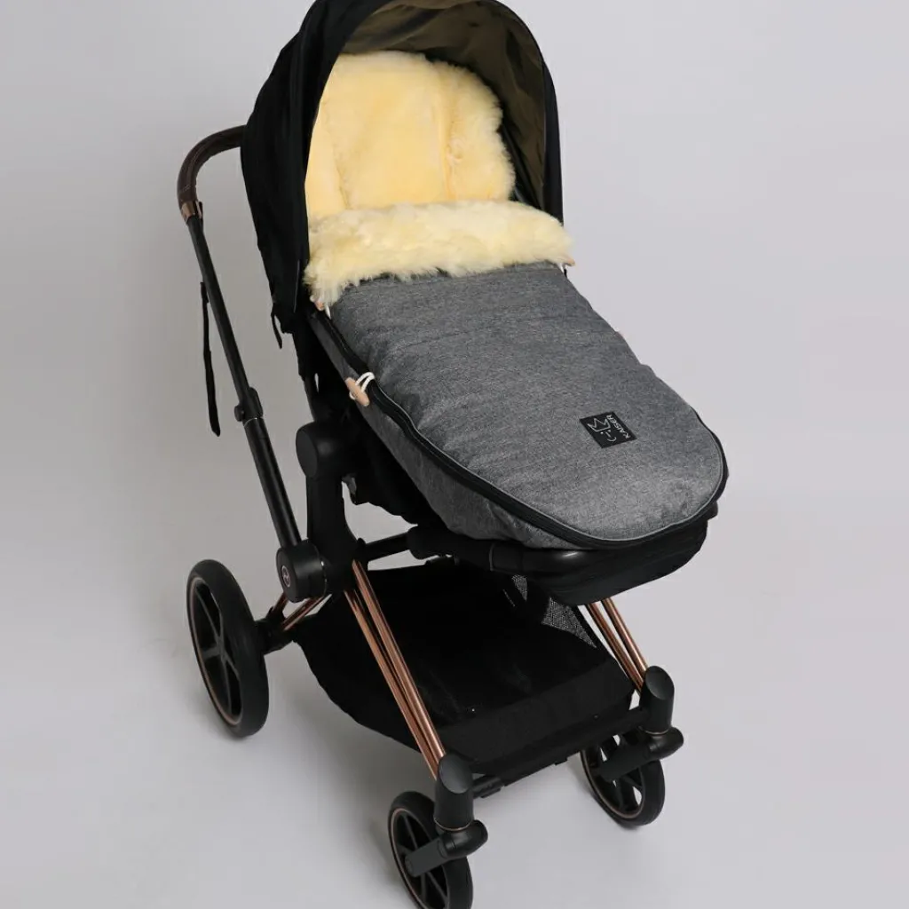 Clearance Chancelière Love The Nature medi gris anthracite (6-36 mois) Chancelière Poussette