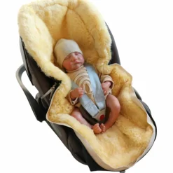 Hot Chancelière pour siège-auto bébé en peau d'agneau EMMY anthracite Chancelière Cosy