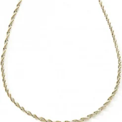 Enfant Baby bijoux Chaîne torsadée argenté et jaune 42 cm (argent)