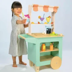 Tender Leaf Chariot bar à jus et cocktails en bois