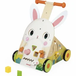 Janod Chariot de marche multi-activités Lapin Ferme