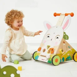 Janod Chariot de marche multi-activités Lapin Ferme