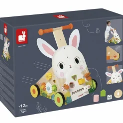 Janod Chariot de marche multi-activités Lapin Ferme