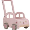 Sale Chariot de marche voiture en bois rose Chariot De Marche
