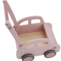 Sale Chariot de marche voiture en bois rose Chariot De Marche