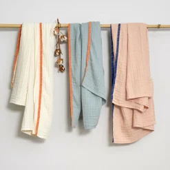 Lässig Écharpe d'allaitement en mousseline nature