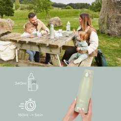 Babymoov Chauffe-biberon nomade Moov & Feed Vert Sauge