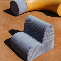 Wigiwama Chauffeuse Cloud Blueberry Blue velours côtelé