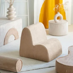 Chauffeuse Cloud Brown Sugar velours côtelé Fauteuil / Pouf