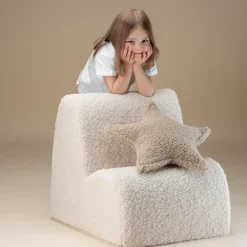 Online Chauffeuse Cloud Cream White molletonnée Fauteuil / Pouf