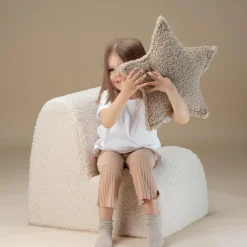 Online Chauffeuse Cloud Cream White molletonnée Fauteuil / Pouf