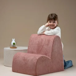 Wigiwama Chauffeuse Cloud Pink Mouse velours côtelé