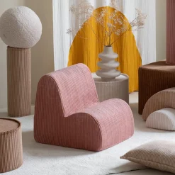 Wigiwama Chauffeuse Cloud Pink Mouse velours côtelé