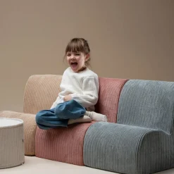 Wigiwama Chauffeuse Cloud Pink Mouse velours côtelé