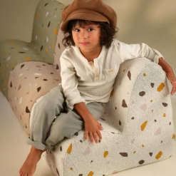 Outlet Chauffeuse Cloud Terrazzo Marble Fauteuil / Pouf