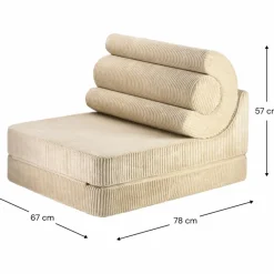 Wigiwama Chauffeuse Flipster Brown Sugar velours côtelé