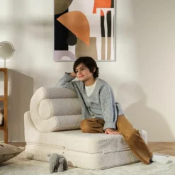 Wigiwama Chauffeuse Flipster Cream White molletonné