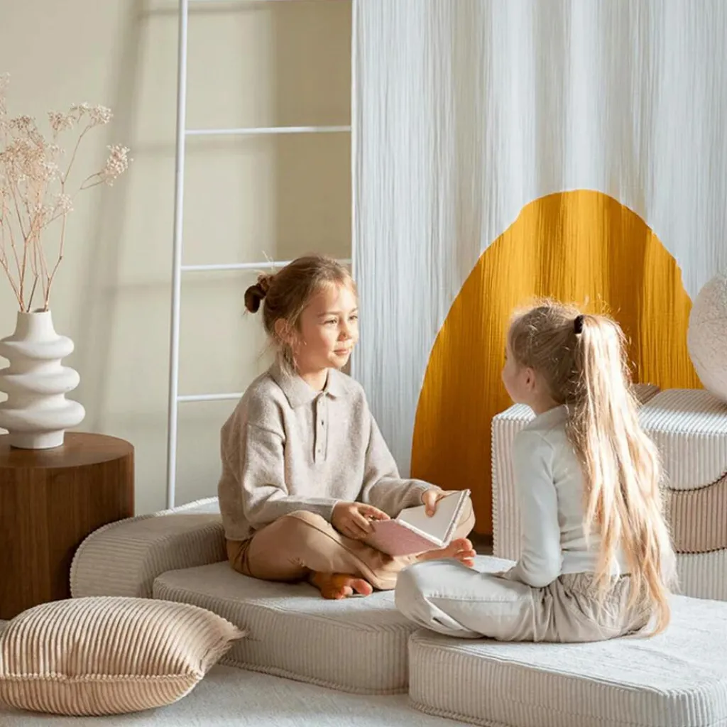 Hot Chauffeuse Marshmallow velours côtelé Fauteuil / Pouf