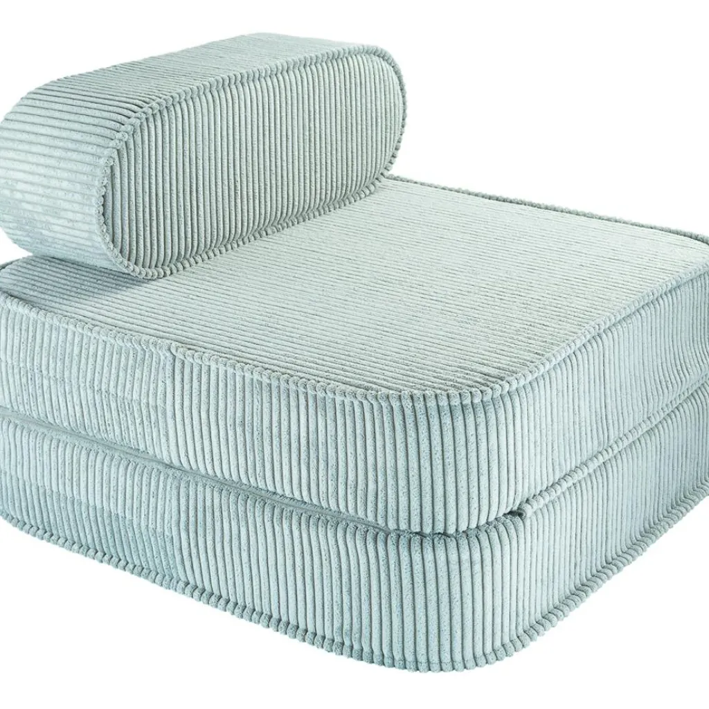 Online Chauffeuse Peppermint Green velours côtelé Fauteuil / Pouf