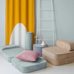 Online Chauffeuse Peppermint Green velours côtelé Fauteuil / Pouf