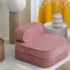 Wigiwama Chauffeuse Pink Mousse velours côtelé
