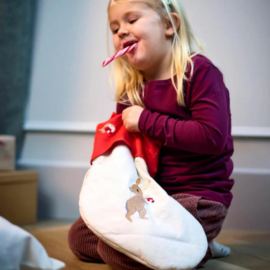 Filibabba Chaussette de Noël brodée Wonderful Winter Lièvre