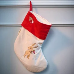 Filibabba Chaussette de Noël brodée Wonderful Winter Lièvre