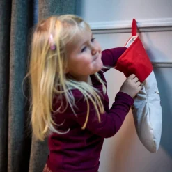 Filibabba Chaussette de Noël brodée Wonderful Winter Lièvre