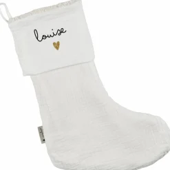 Atelier Wagram Chaussettes de Noël Gaze Ecru (personnalisable)