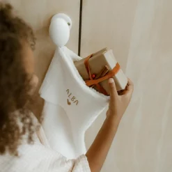 Atelier Wagram Chaussettes de Noël Gaze Ecru (personnalisable)