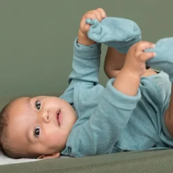 Baby's Only Chaussons bébé en coton bio Melange Stonegreen (0-3 mois)