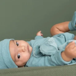 Baby's Only Chaussons bébé en coton bio Melange Stonegreen (0-3 mois)