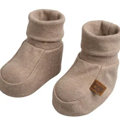 Hot Chaussons bébé en coton bio Melange Clay (0-3 mois) Chaussons