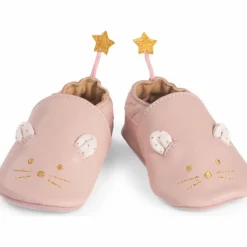 Outlet Chaussons cuir souris rose La petite école de danse (0-6 mois) Chaussons